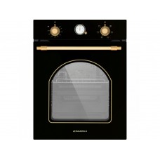 Духовой шкаф электрический MAUNFELD EOEF516RBG черный/бронза (ретро, "часы")